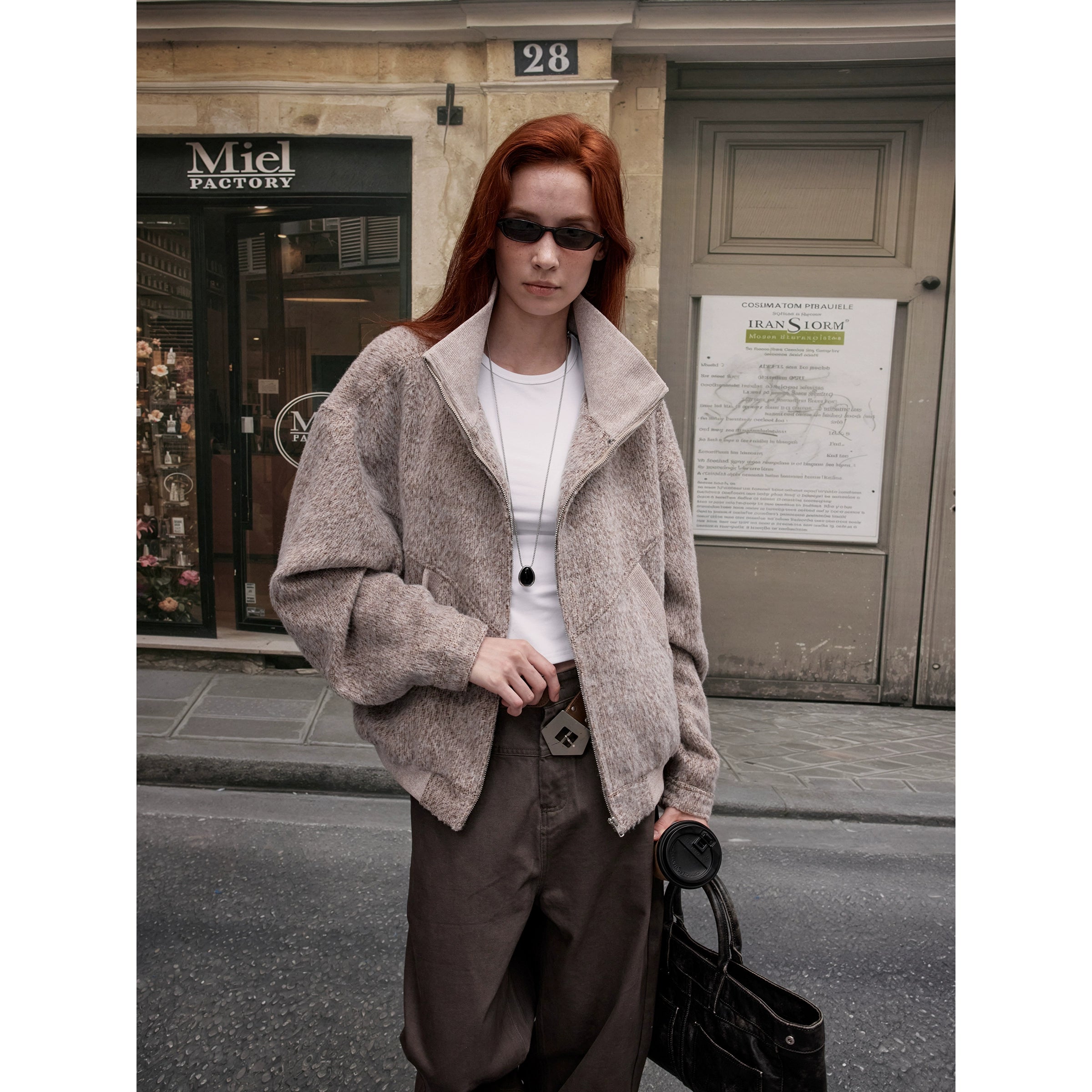 MADWITCH Retro Loose Casual Thickened Stand-up Collar Jacket