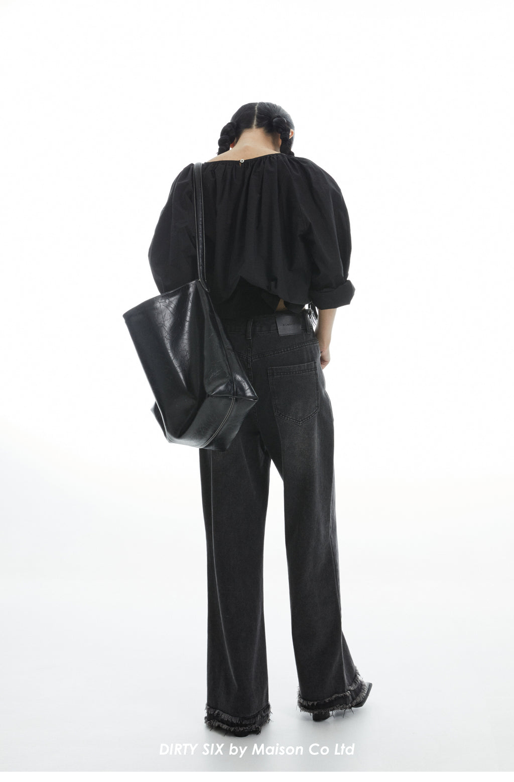 DirtySix Cow Leather Jill big pocket cowhide soft leather tote bag