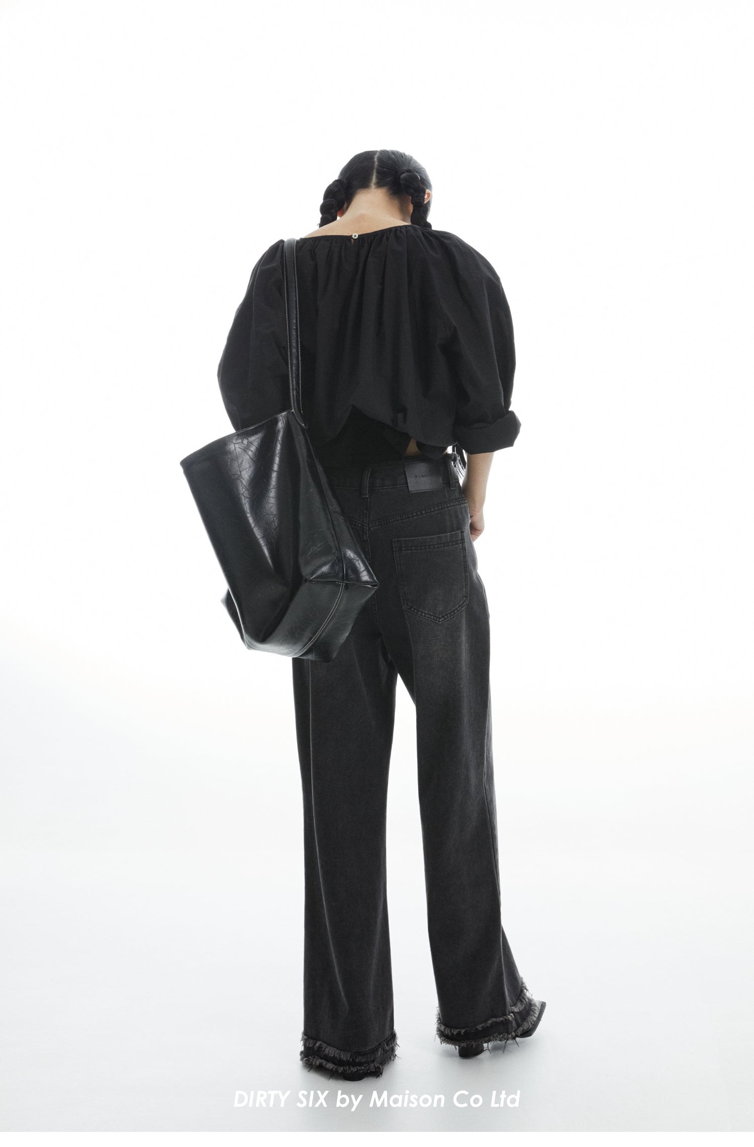 DirtySix Cow Leather Jill big pocket cowhide soft leather tote bag