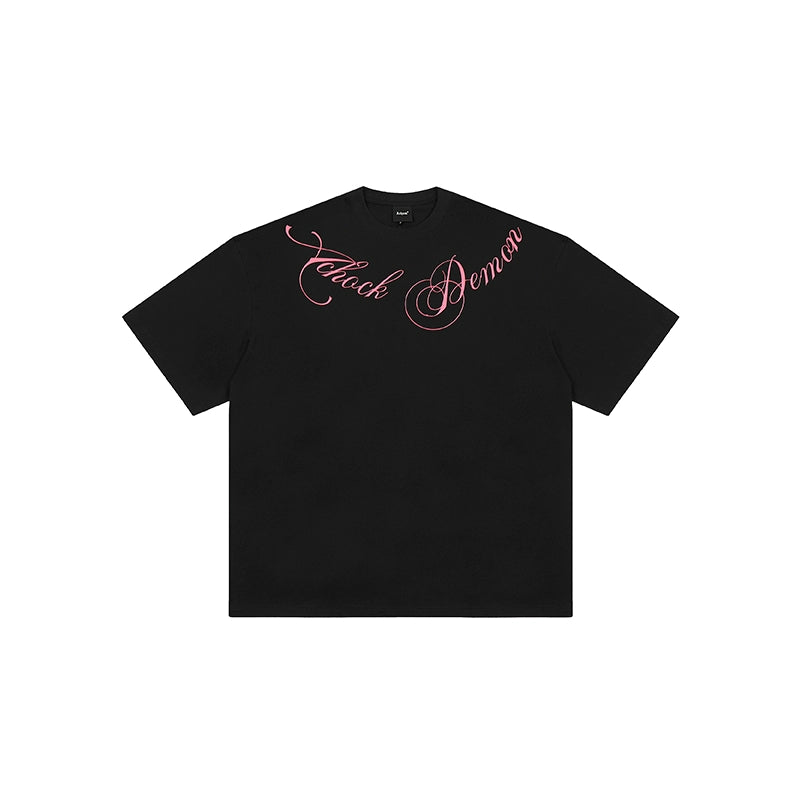 Achock Street Flower Type Print Tee