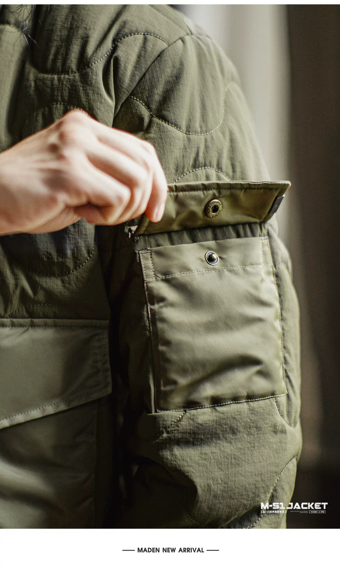 Madden Vintage M51 Army Green short Jacket