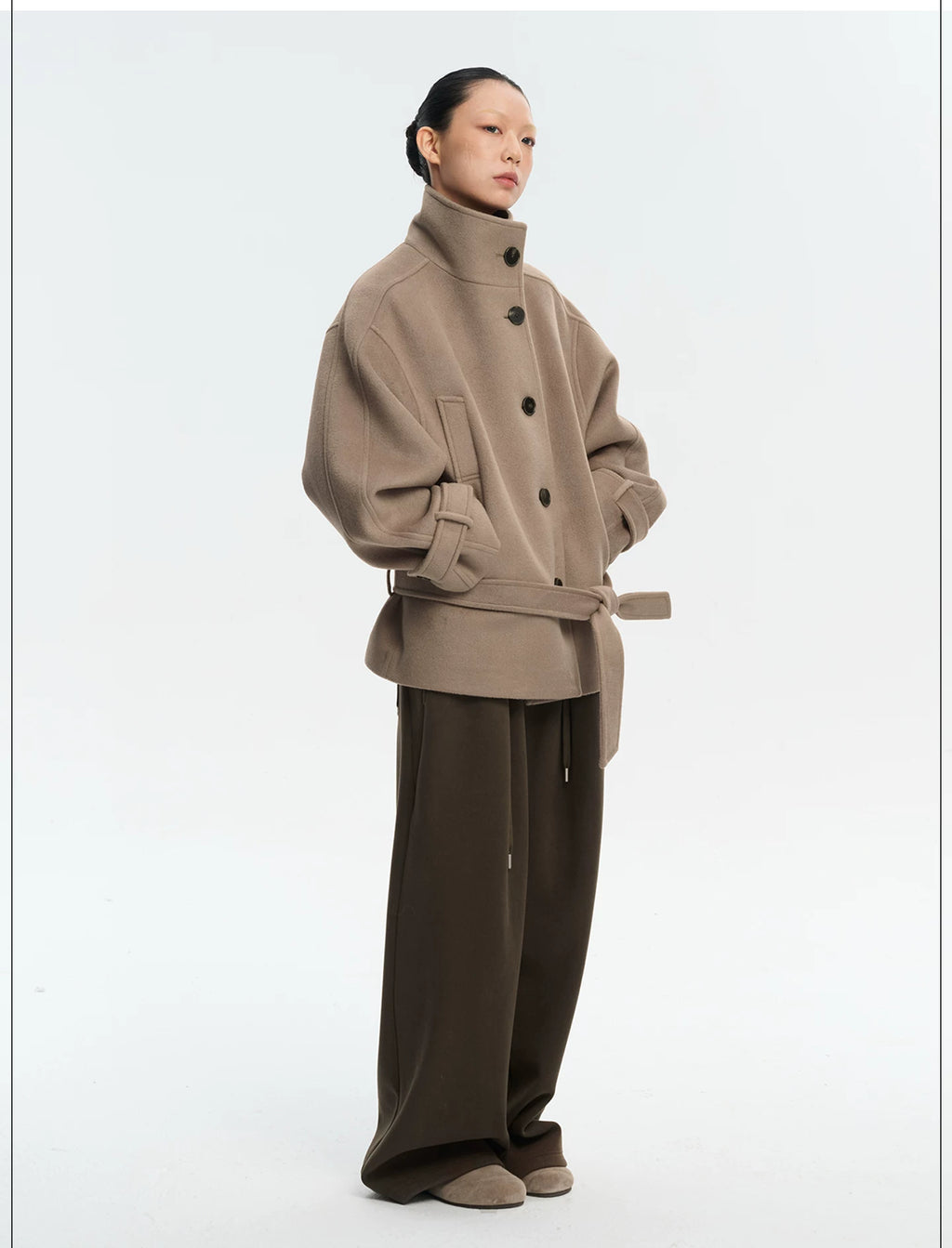 LINY LIBERTY Vintage Loose Thickened Woolen Jacket