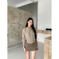 WITHMIN Skinny Casual Versatile Short Cardigan
