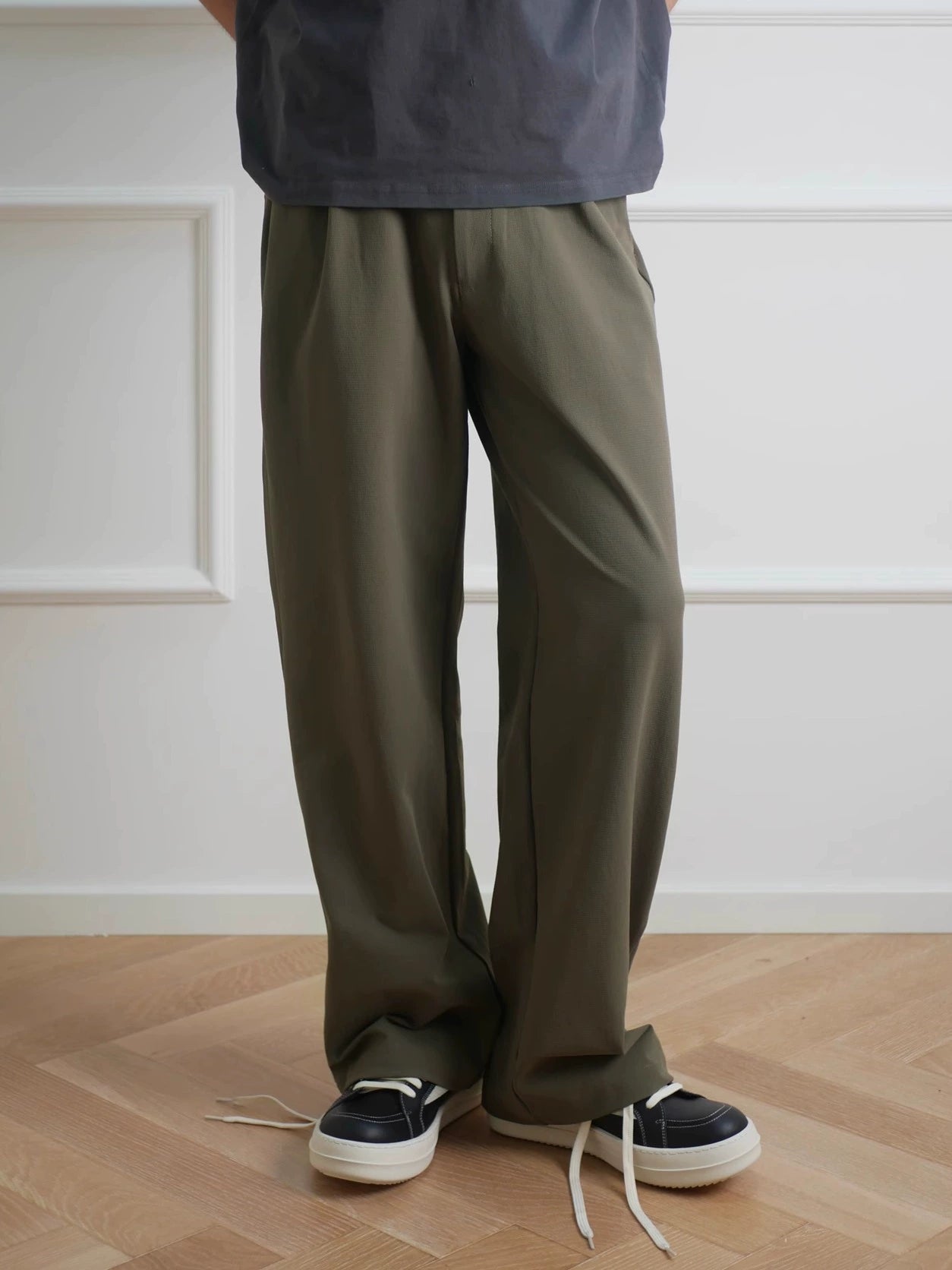 NO LOGO Low-top Cowhide Heightening Board Shoes