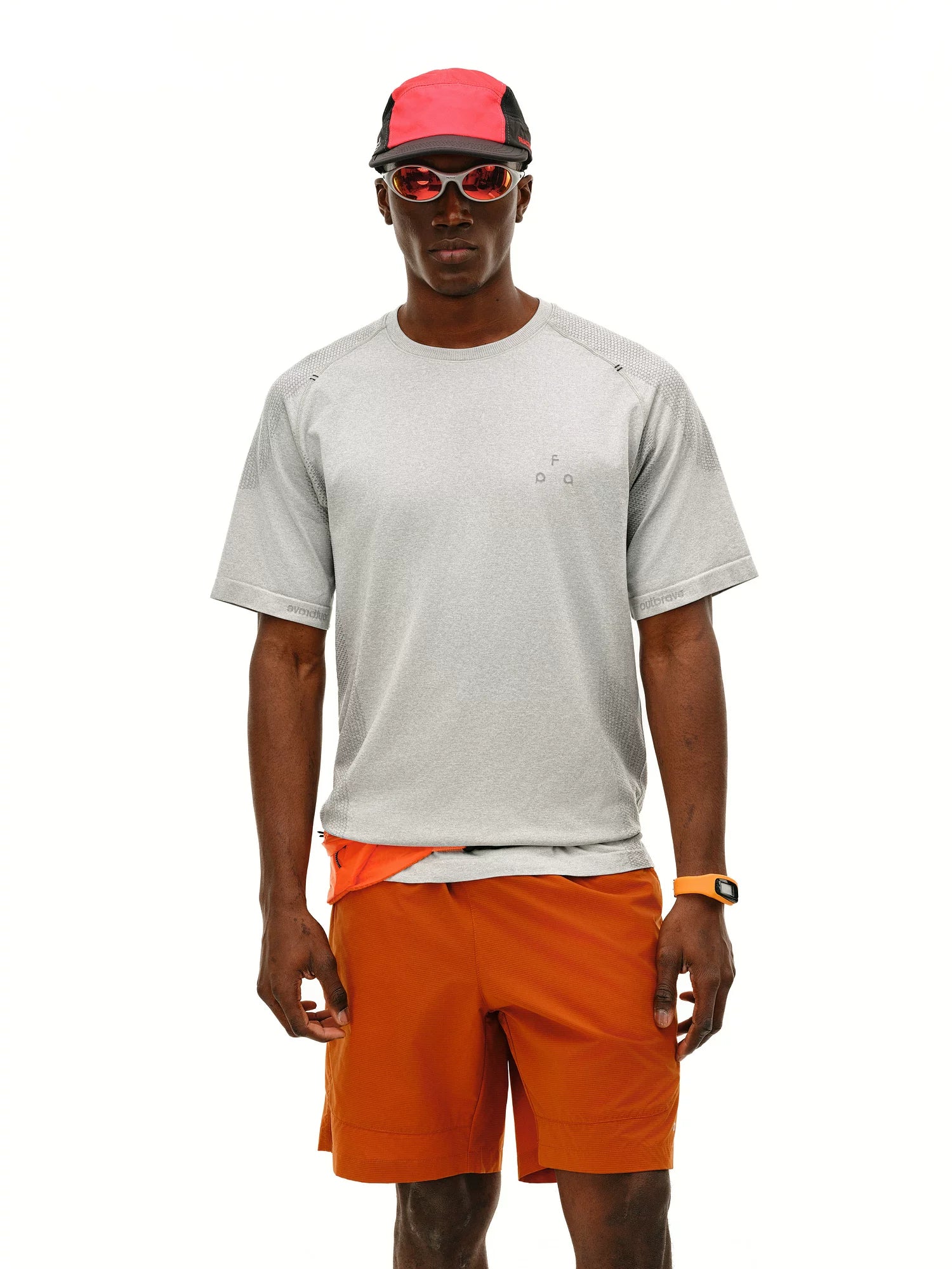 FPA Knitted Crew Neck Contrasting Color Outdoor Sports Tee
