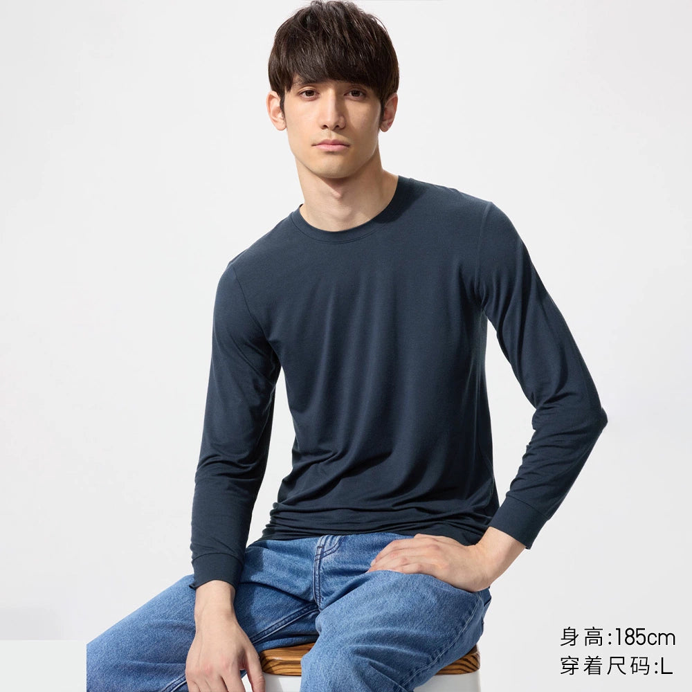 Uniqlo Casual Crew Neck 9-point Sleeve Warm Clothes