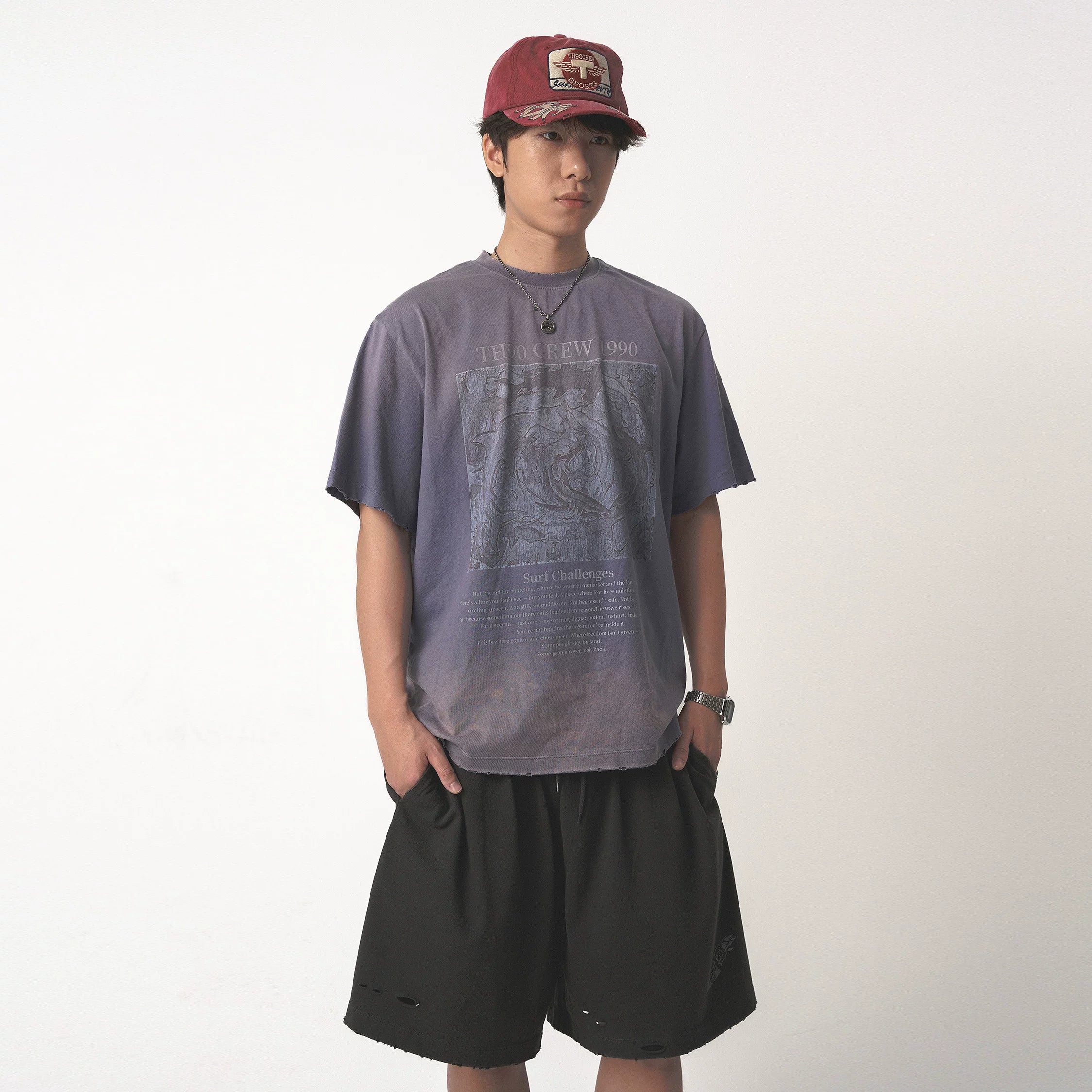 TH90 Retro Loose Crew Neck Tee