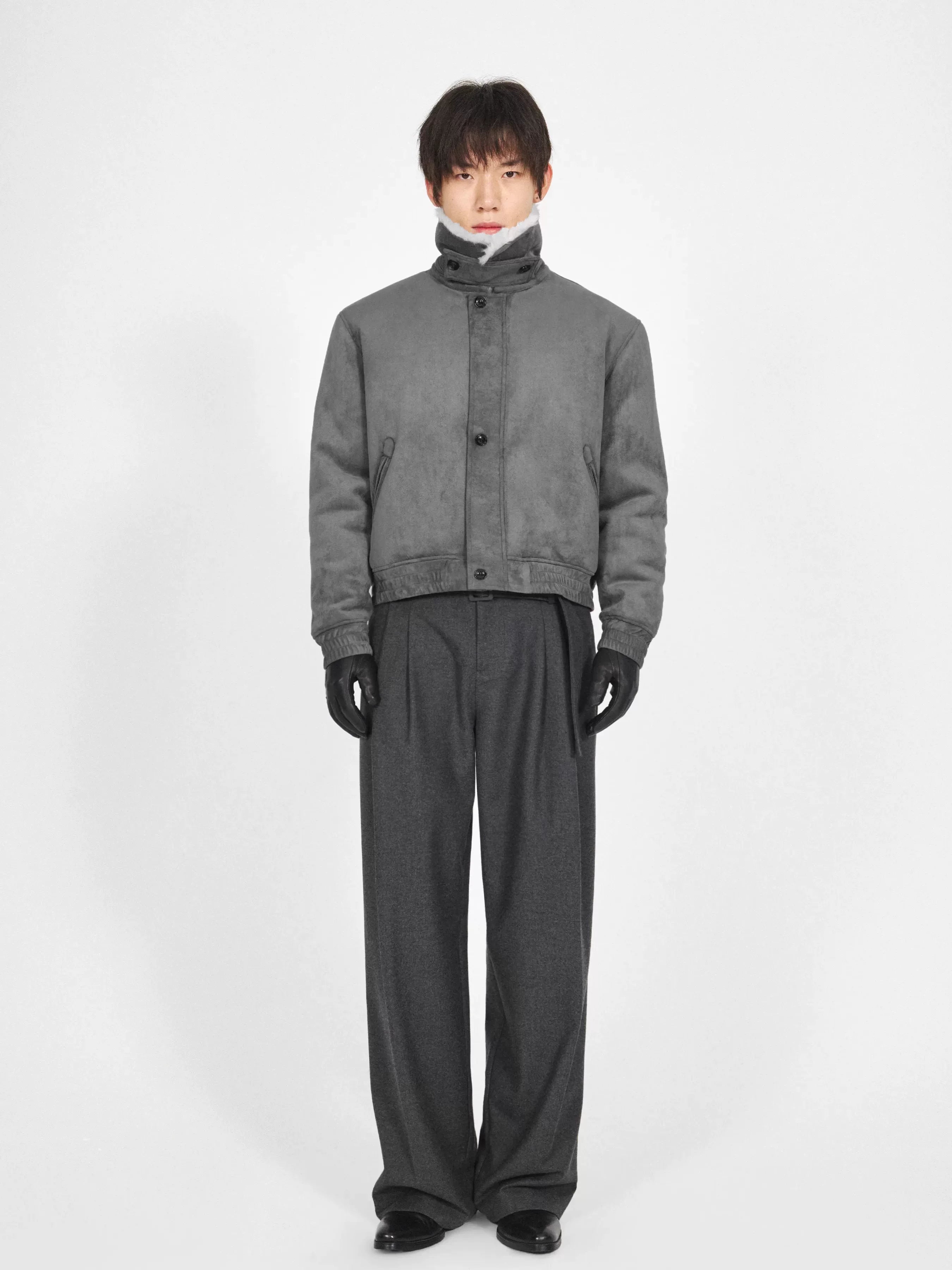 Stay The Night Three-dimensional Double-pleated A-word Trousers