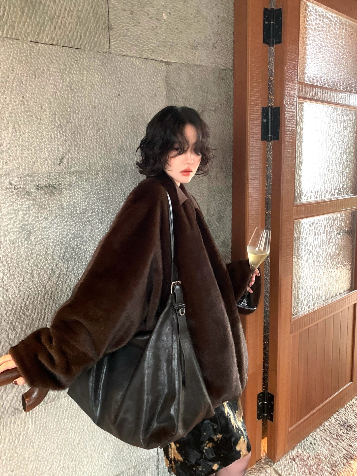 KELIFAN Vintage Eco-Friendly Fur Jacket