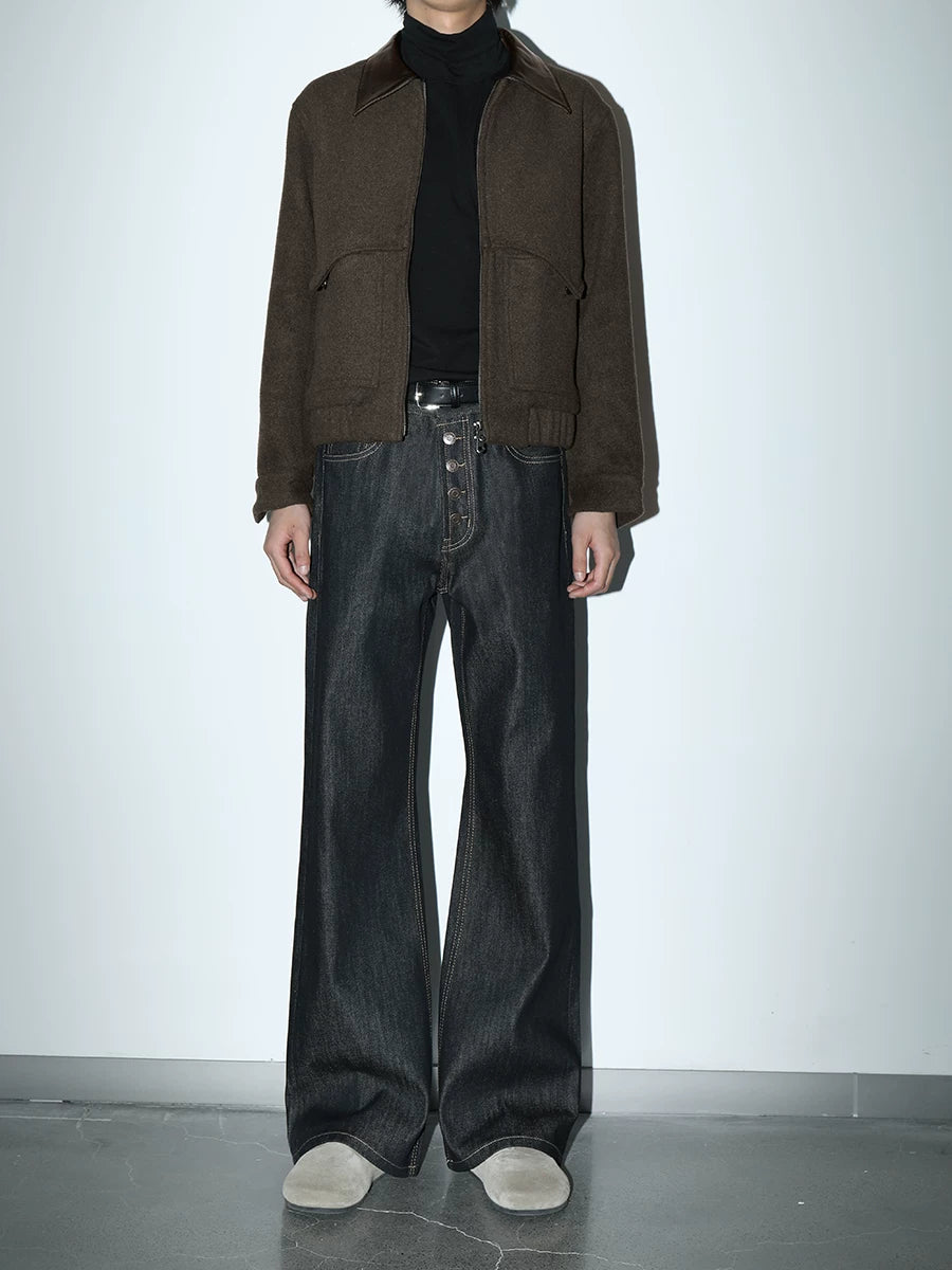 PLUS NO LOGO Micro-straight Tube Five-button Jeans