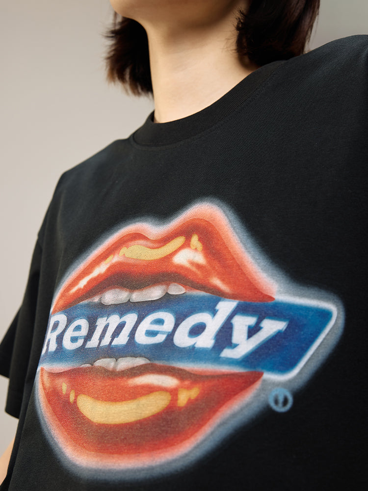 Remedy D-kiss Inkjet Lips Guochao Tee