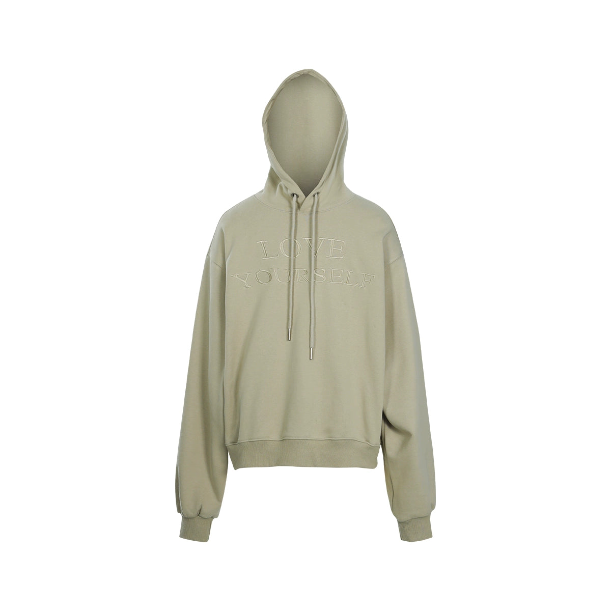 FUNKYFUN Embroidered Slogan Hooded Sweater