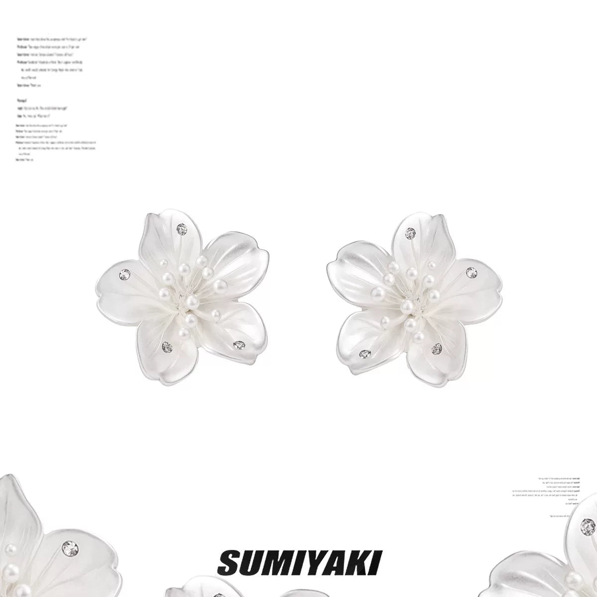 SUMIYAKI Three-dimensional Flower Earrings