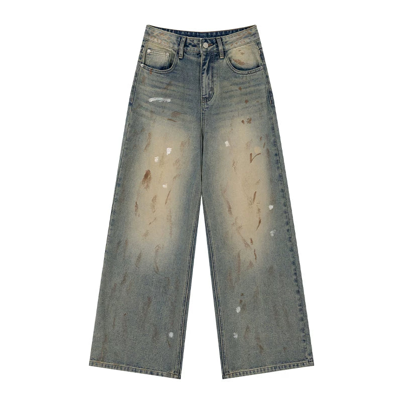 KANO Made Old Spray Dirty Printed Jeans