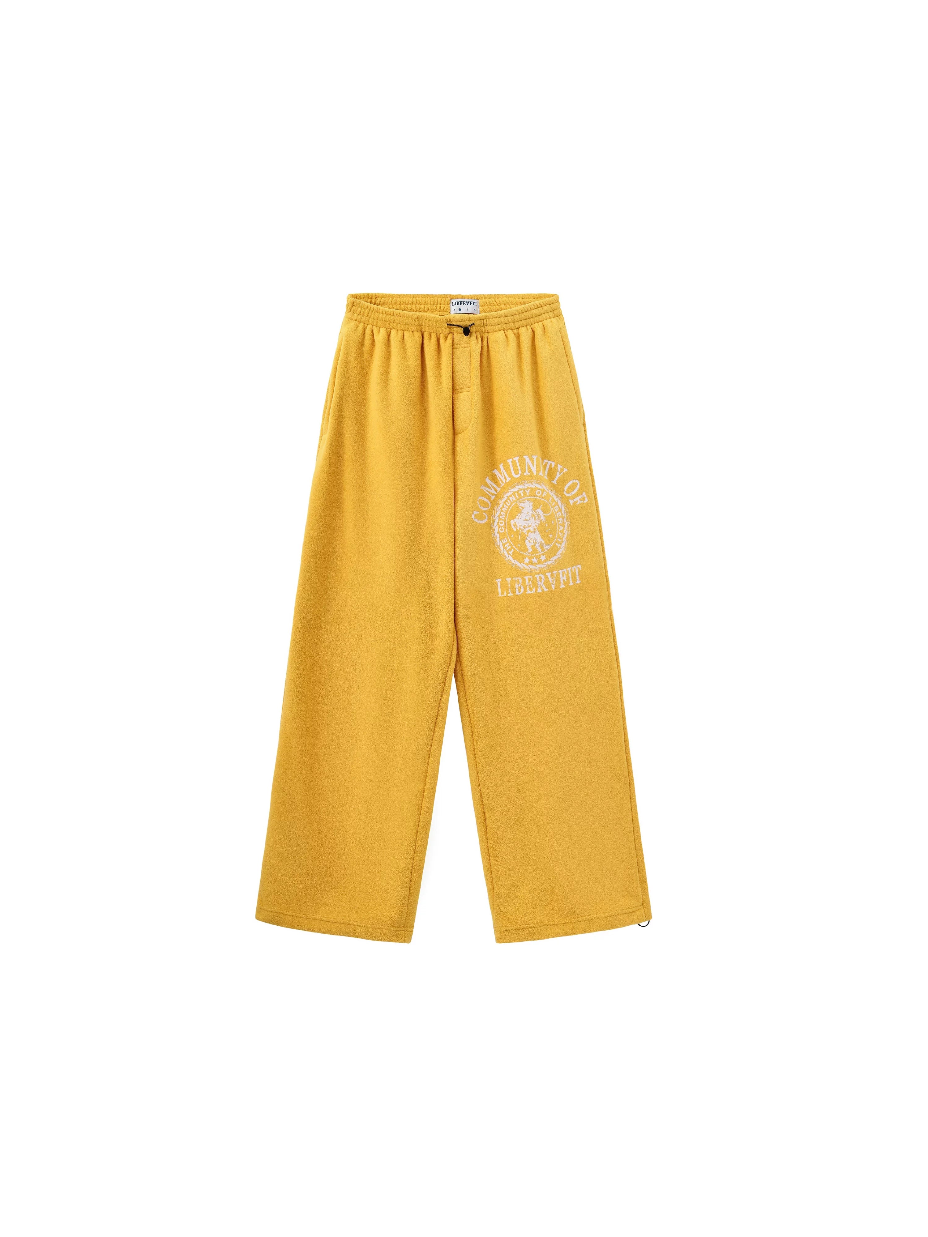 LIBERAFIT Hand-painted Badge Fleece Fleece Drawstring Sweatpants