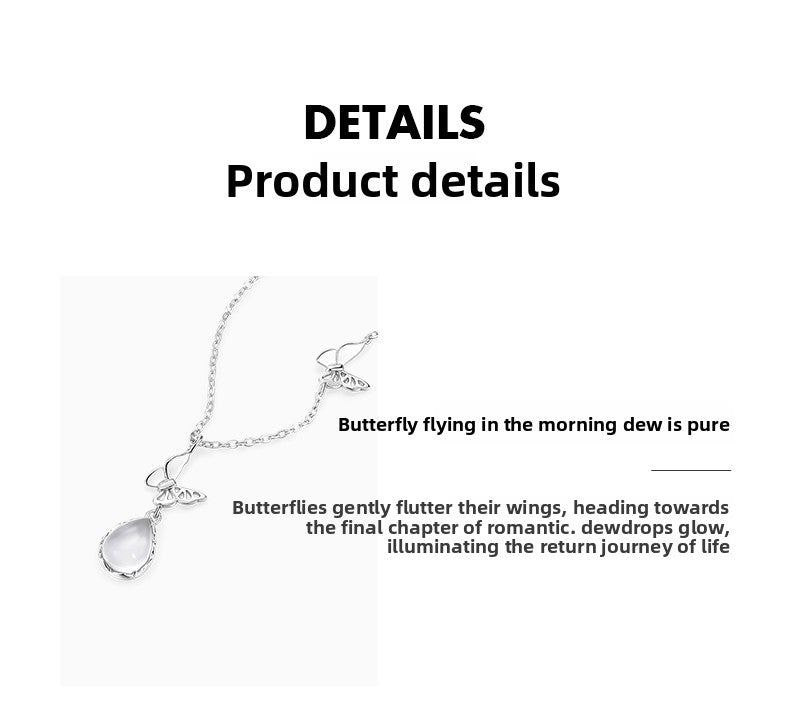 KADER Light Luxury Butterfly Weeping Dew Necklace