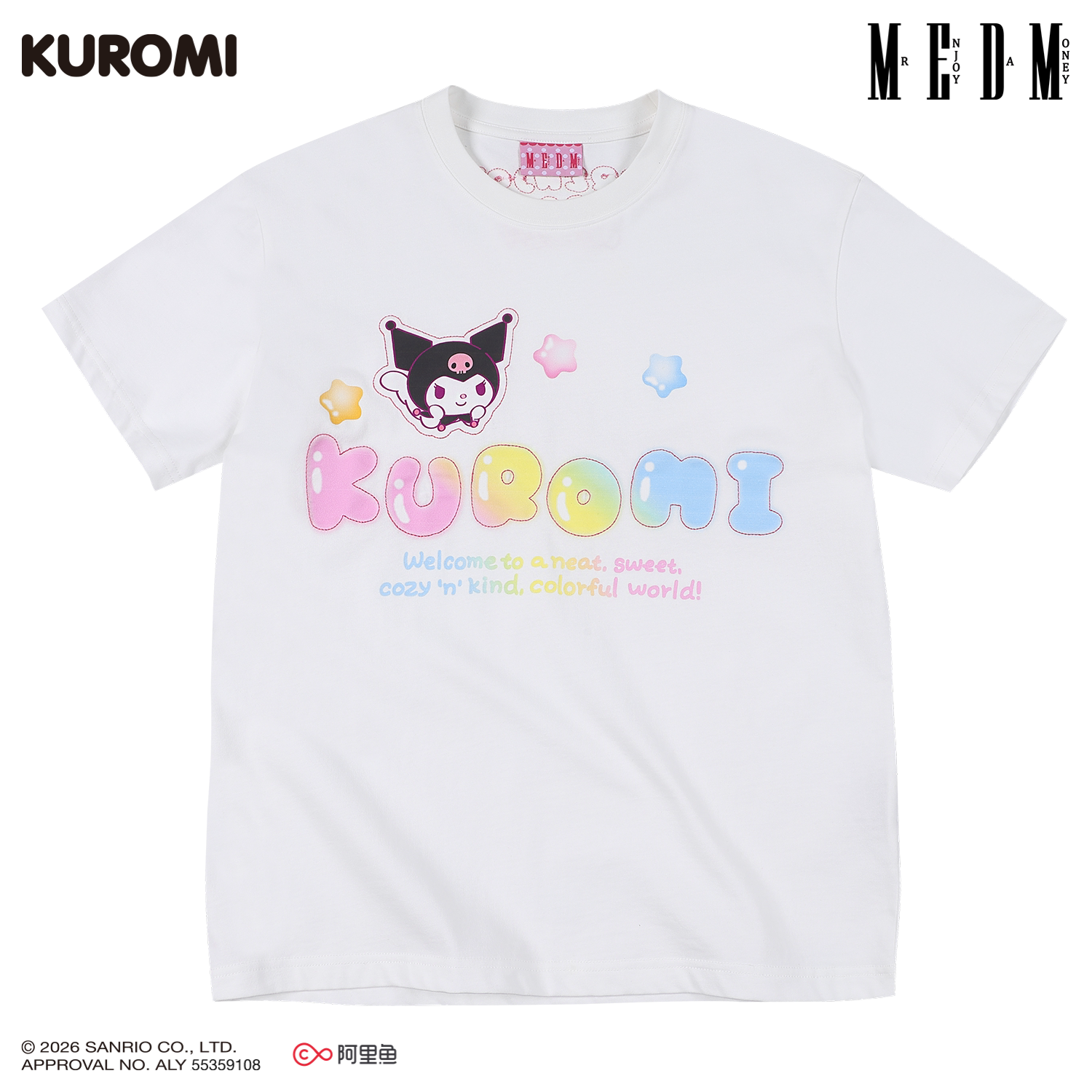 MEDM Anime Logo Printing Casual Crew Neck Tee