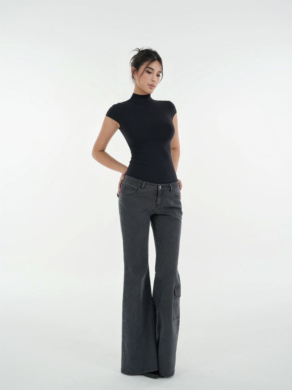 Jim Kennet Washed Old Low-rise Jeans