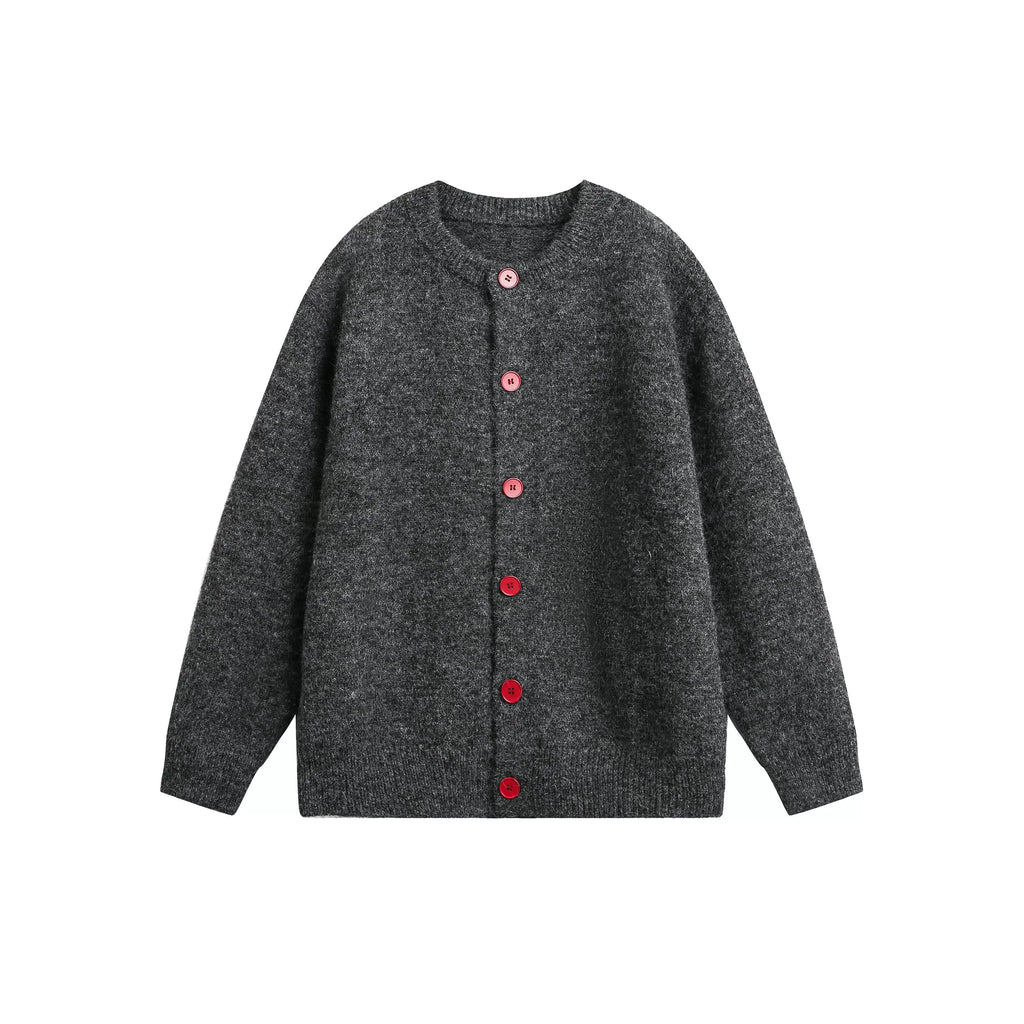 MADWITCH Contrasting Button-up Sweater