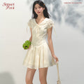 SunsetPark Embroidered Shirt Collar Dress