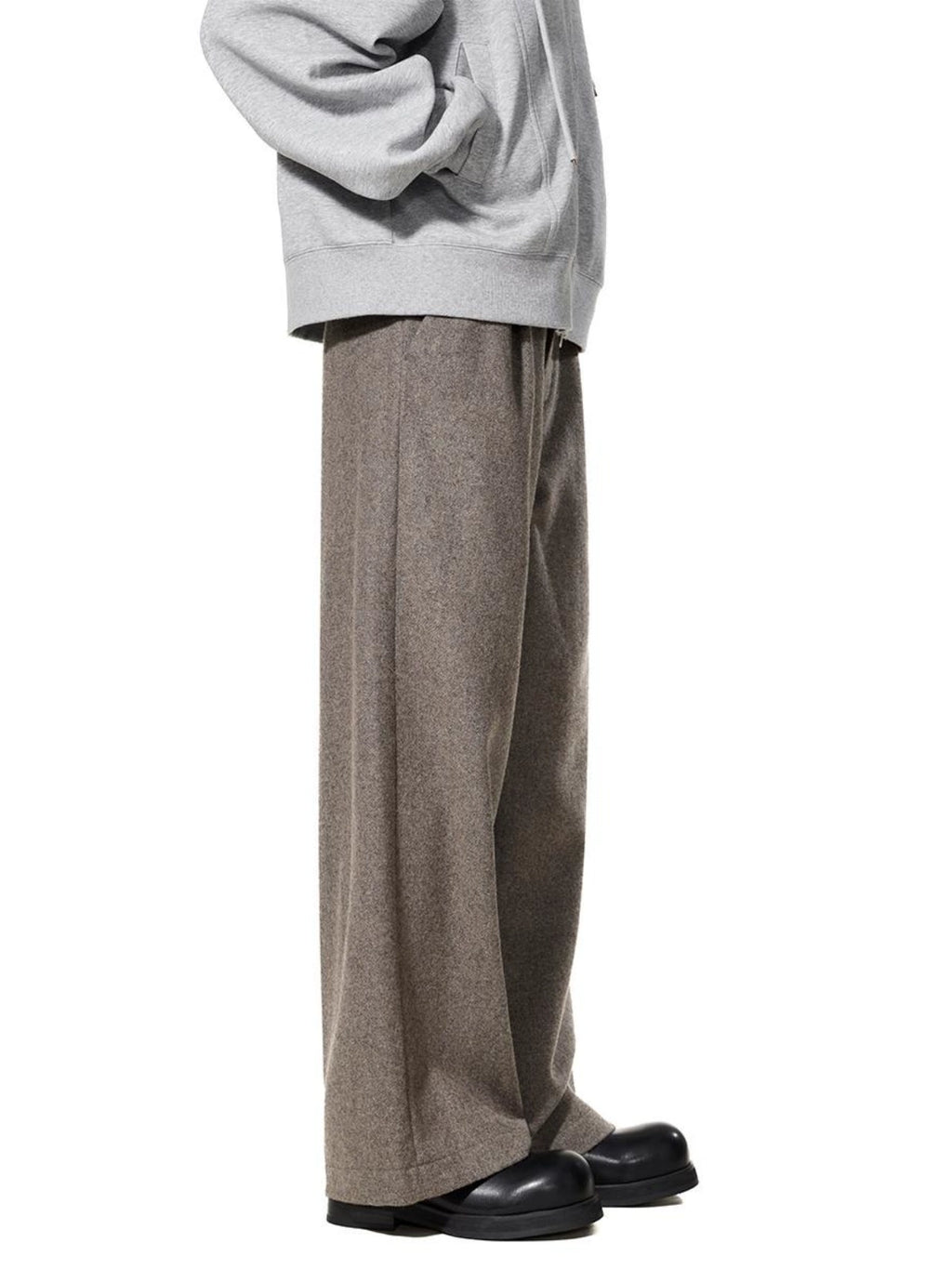 BTSG X Peoede 50% wool straight wide-leg Pants