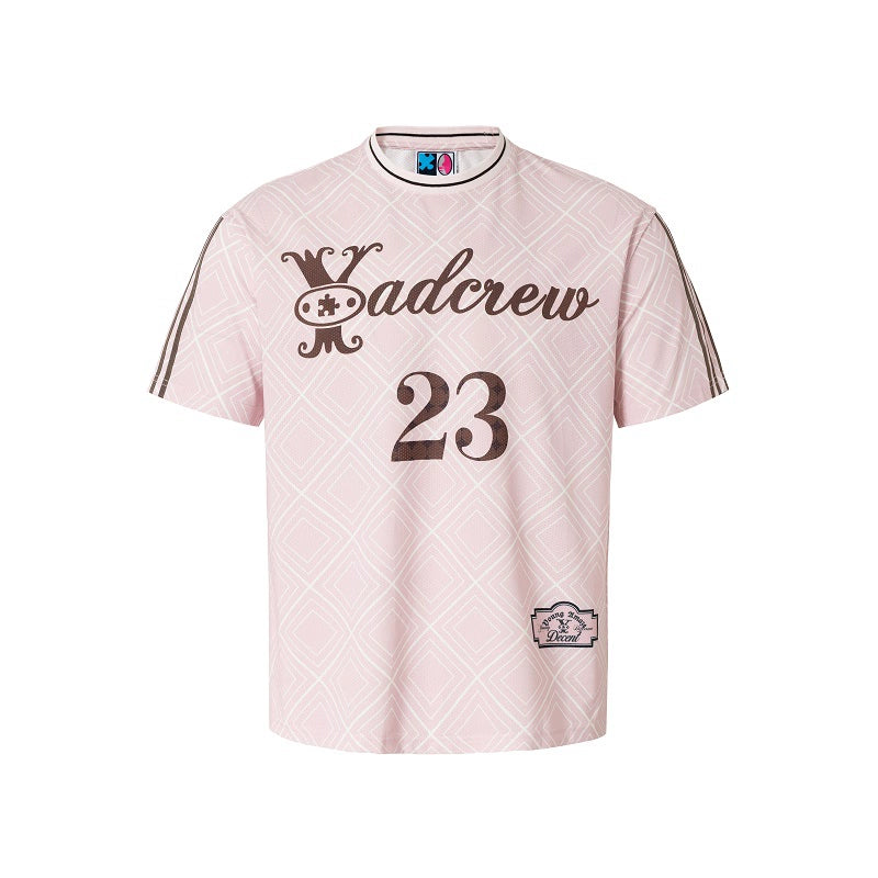 YADcrew Digital Slogan Retro Versatile Loose Tee