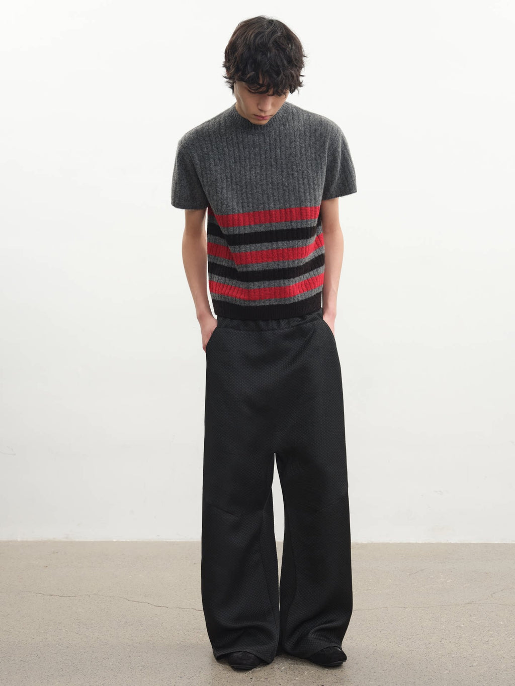 JCAESAR Vintage Striped Woolen Tee