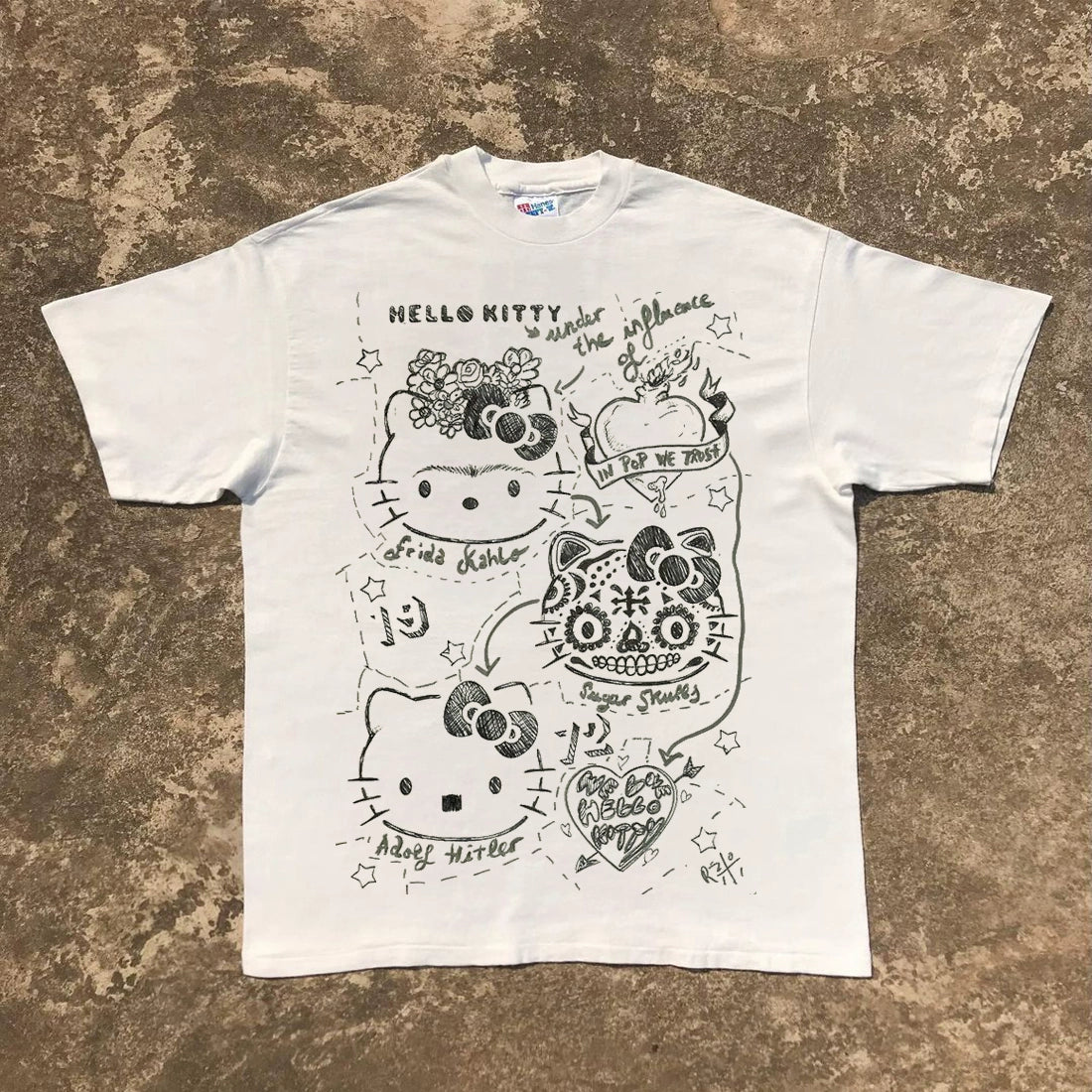 Wang Youbing Studio! Kitty 220g 100% Cotton Tee