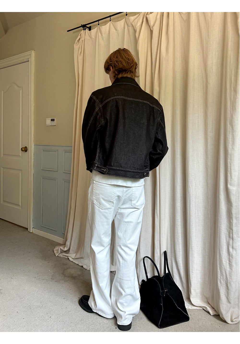 EME Vintage Lapel Denim Suit Jacket