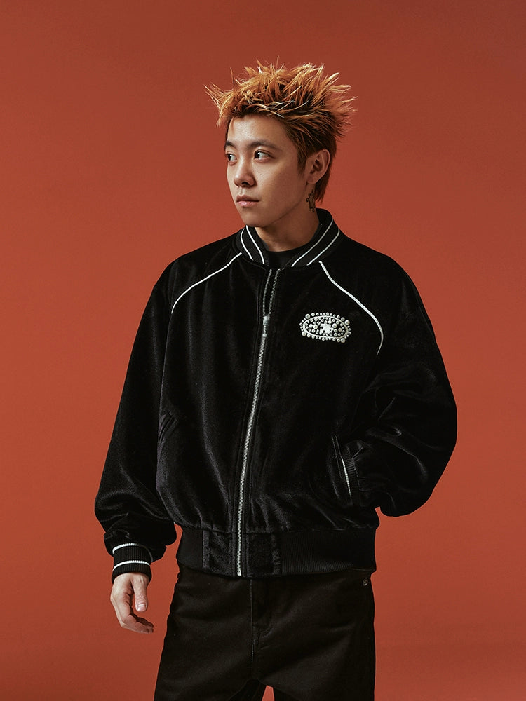 YADcrew RHNESTONE VELV Jacket