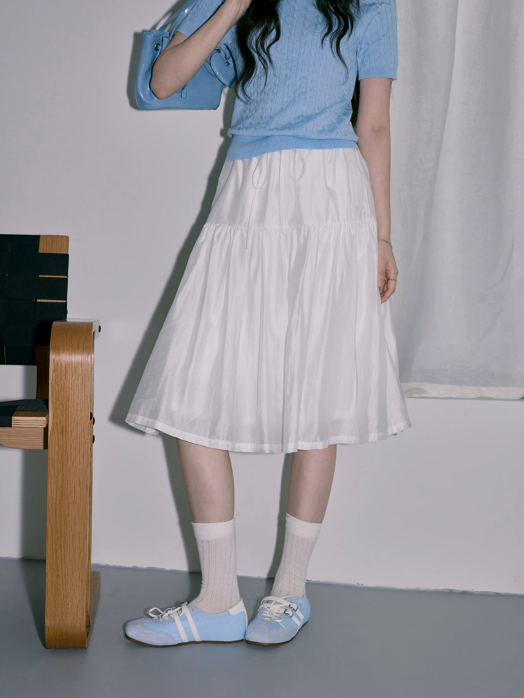 XUJING High Waist and Thin Versatile Medium and Long Dress