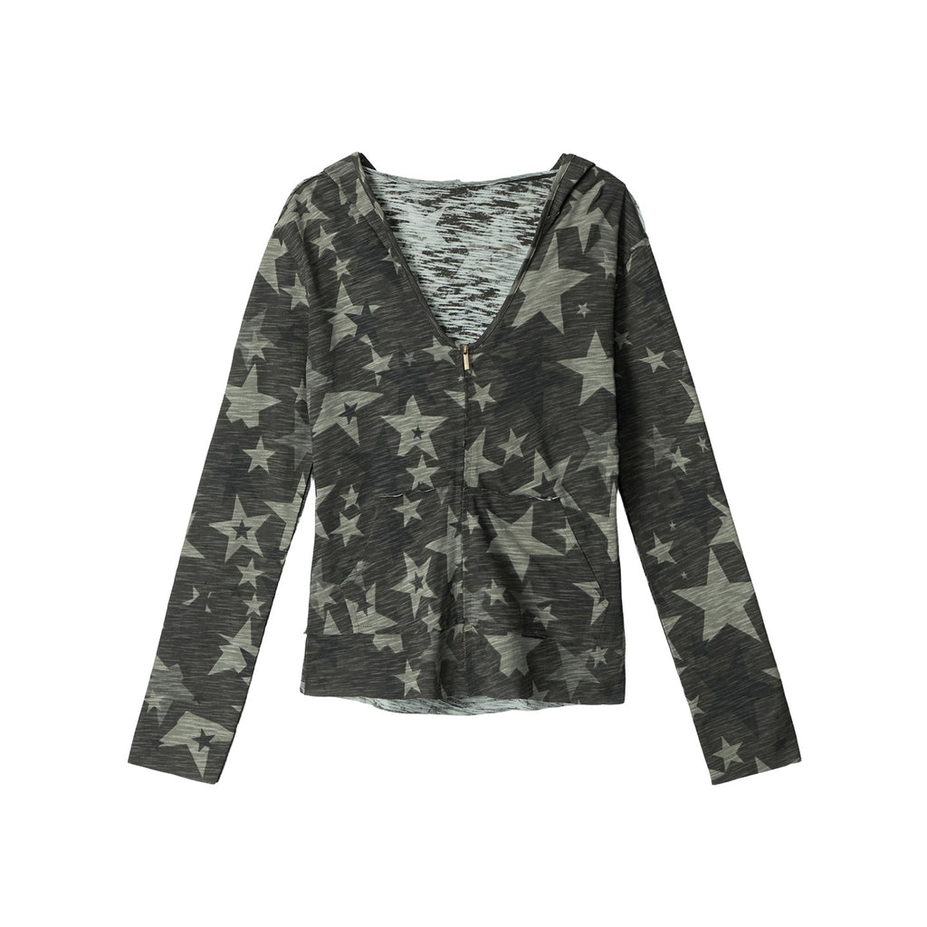 HeyHenry Star Camo Hooded Long Sleeve