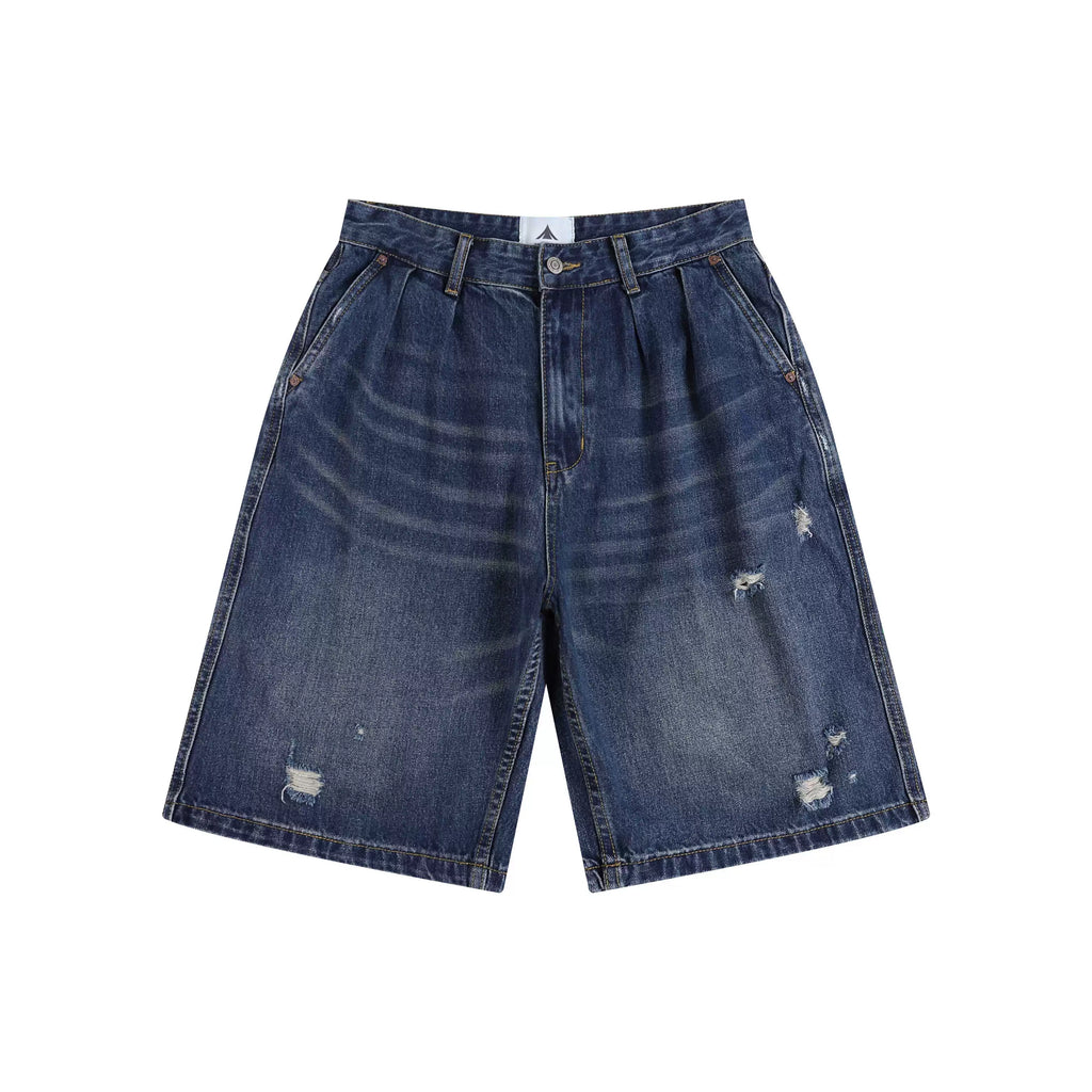 DESICCANT Wash Water and Make Old Japanese Loose Denim Shorts