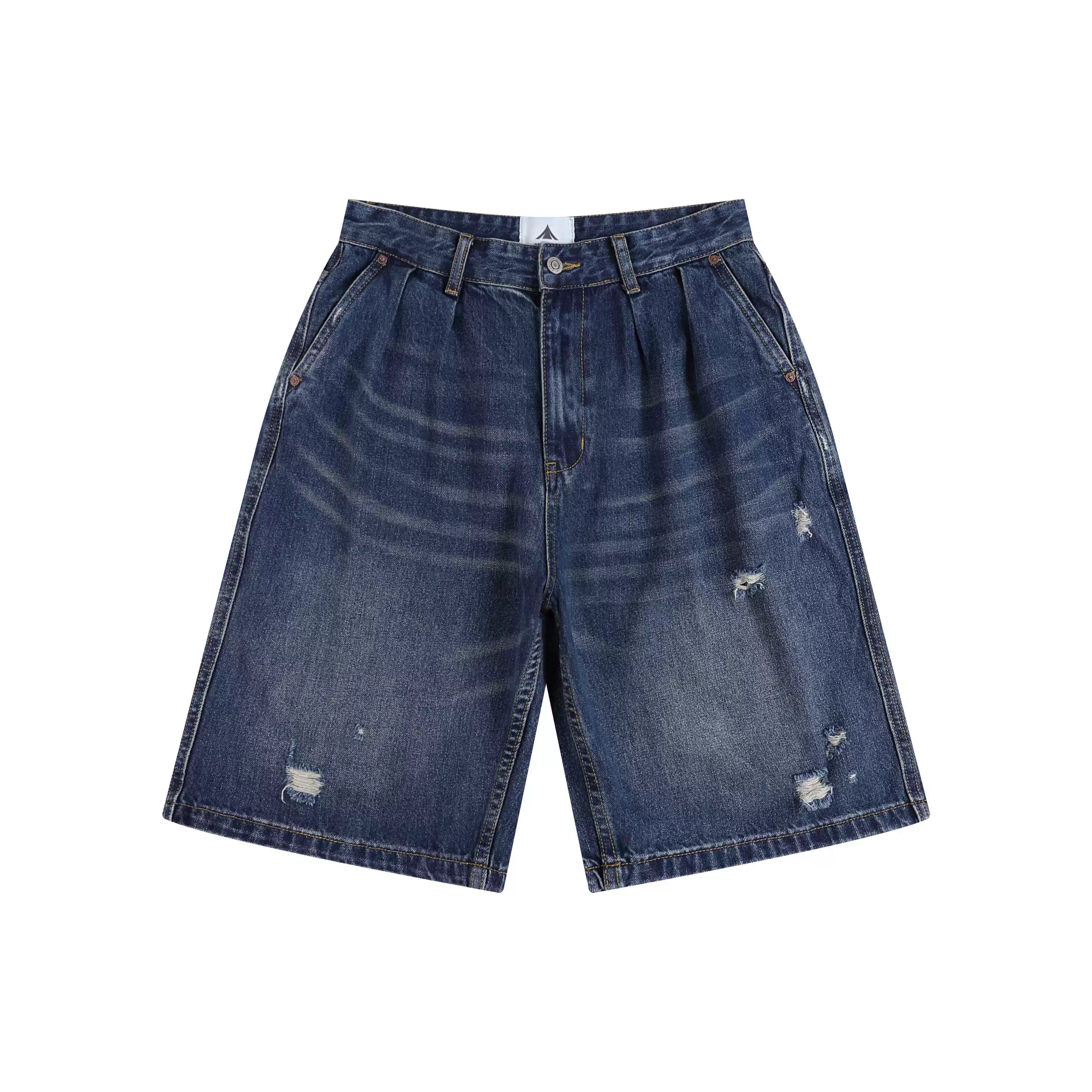DESICCANT Wash Water and Make Old Japanese Loose Denim Shorts