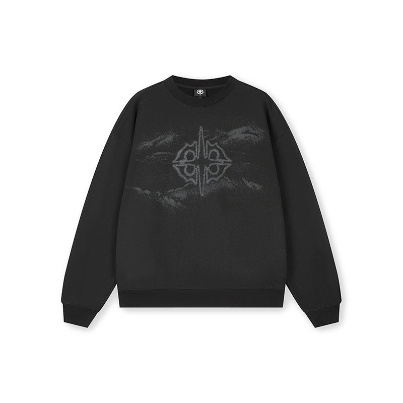 DICETINY Mottled Logo Print Sweater