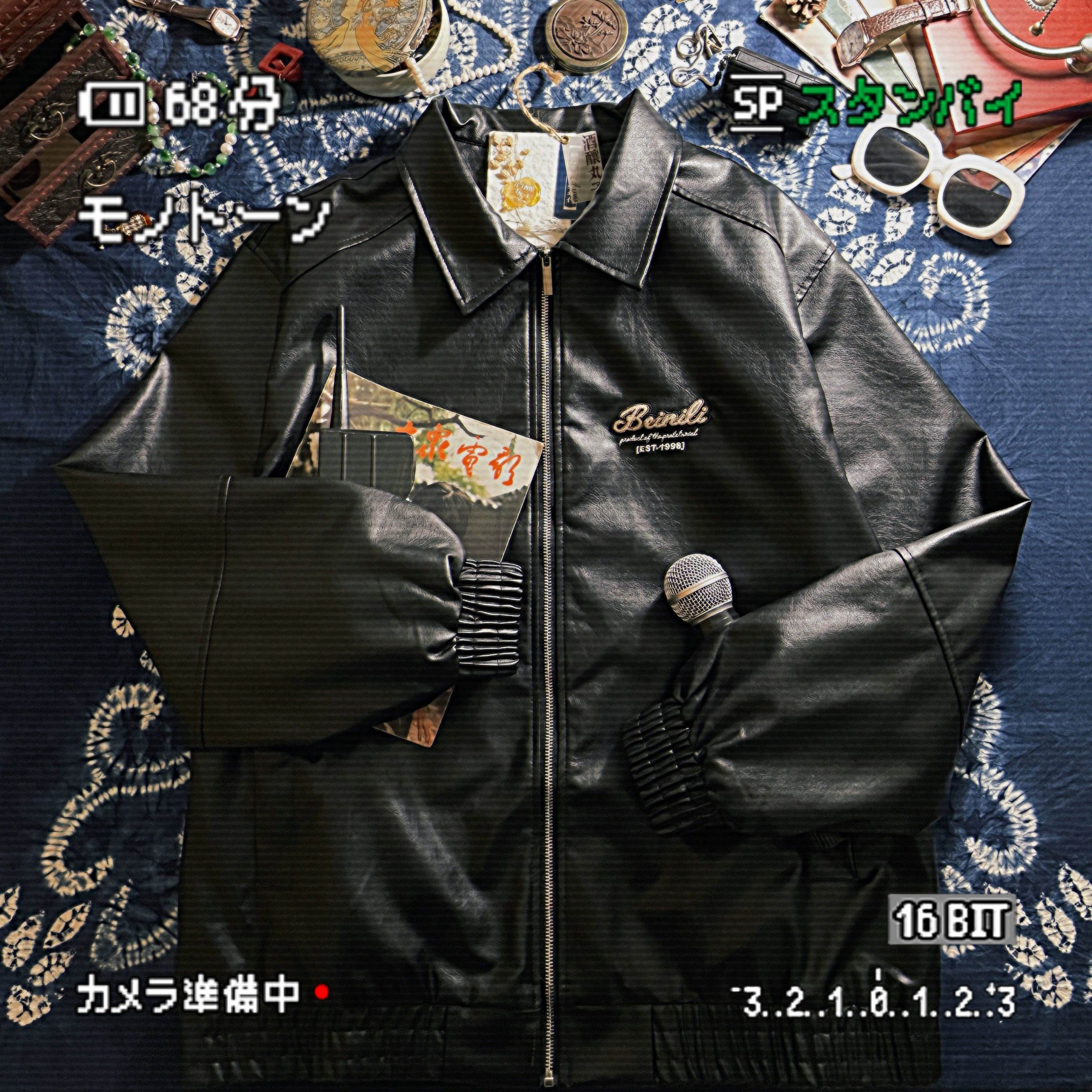 ALOHA Vintage Harbor Style Motorcycle Leather Jacket