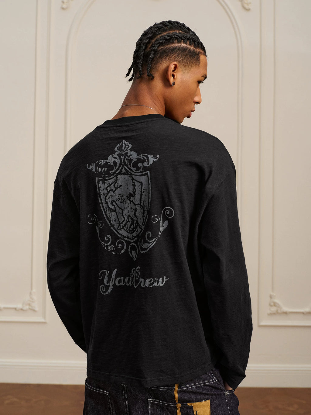 YADcrew retro Year of the Horse long-sleeved T-shirt