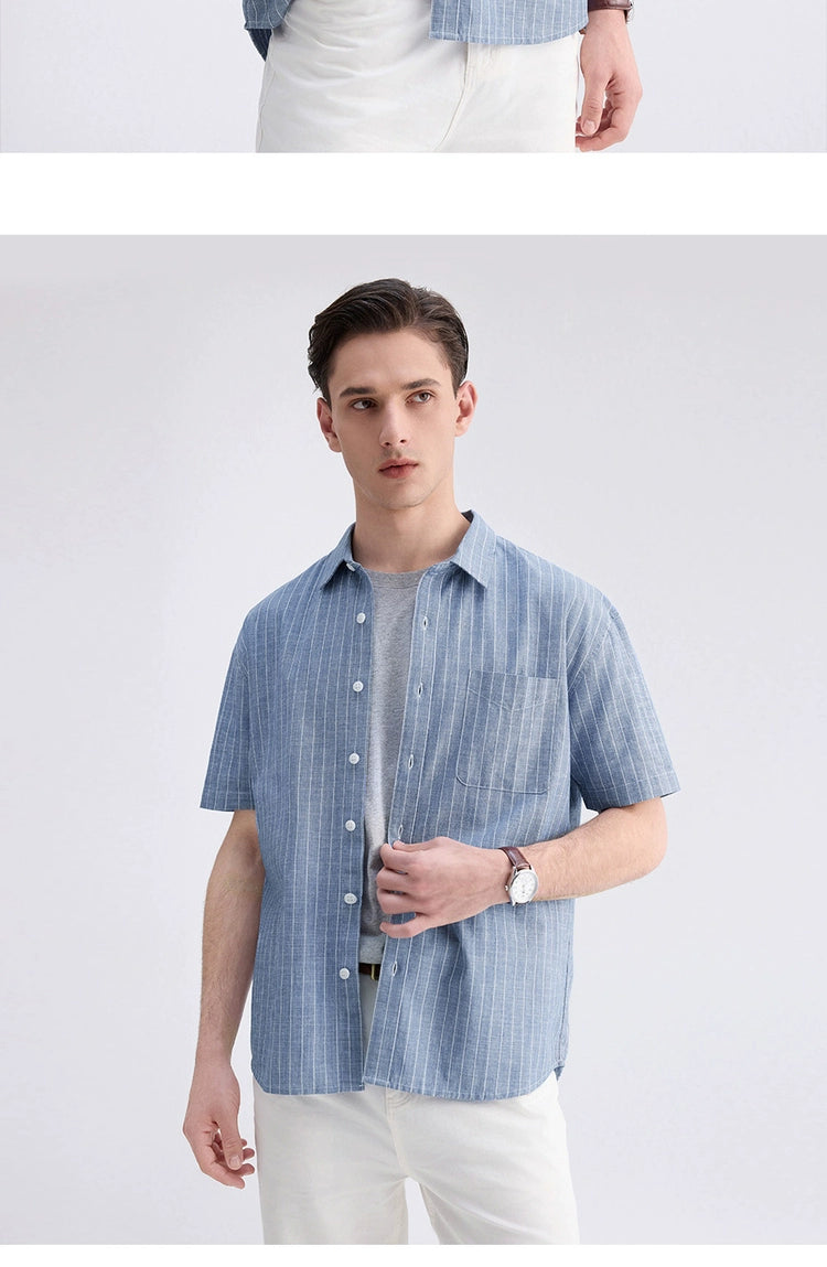 Giordano Striped Versatile Shirt