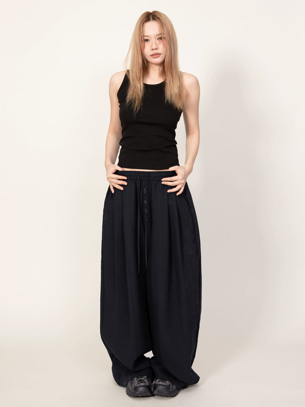 RHOMEHOUS Casual Lazy Wide Leg Pants