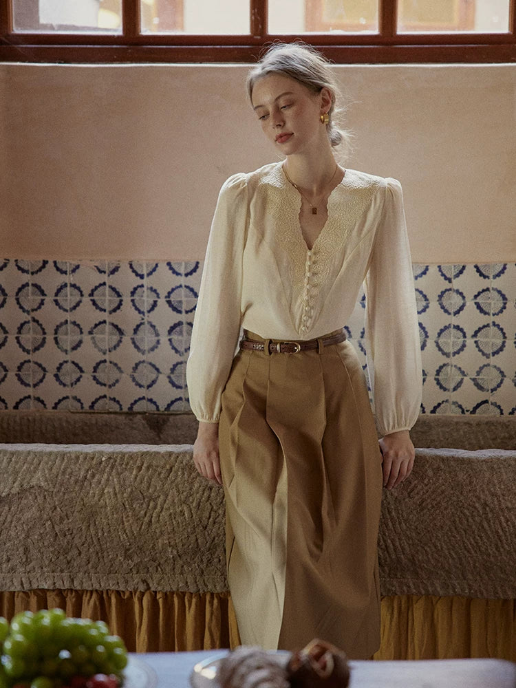 Cpaia Drape Lazy Retro High Waist Skirt