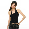 Ariseism Vintage Ribbon Neck Vest