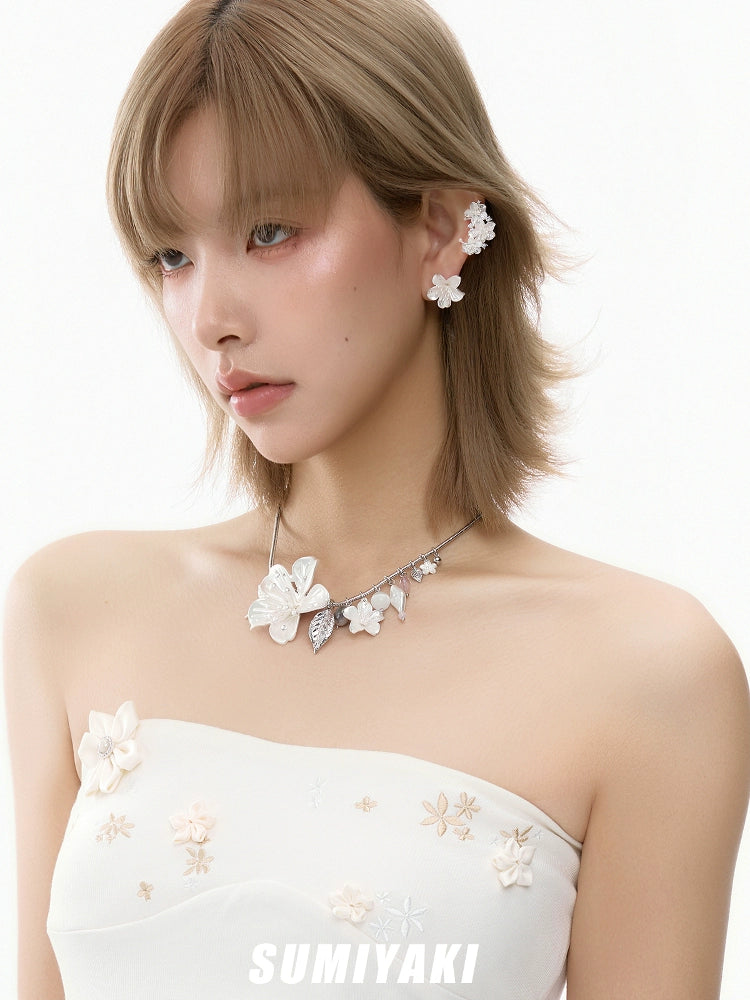 SUMIYAKI Sakura Three-dimensional Flower Earrings