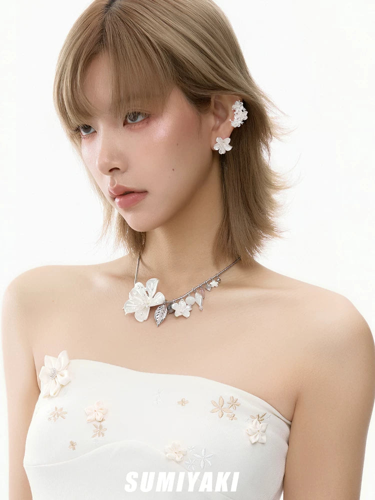 SUMIYAKI Three-dimensional Flower Earrings