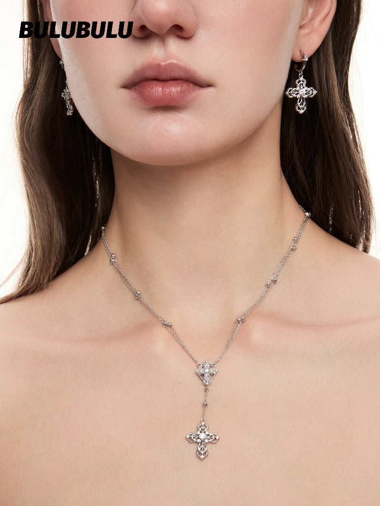 BULUBULU Pendant Cross Double Necklace