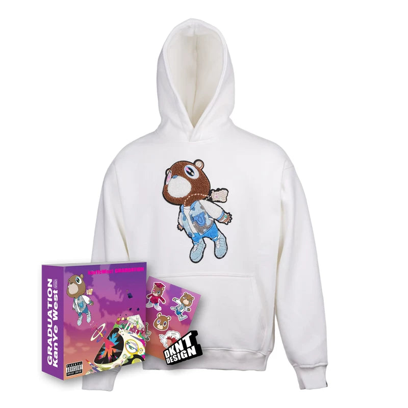 KANYE Towel Embroidered Pattern Fleece Heavy Sweater