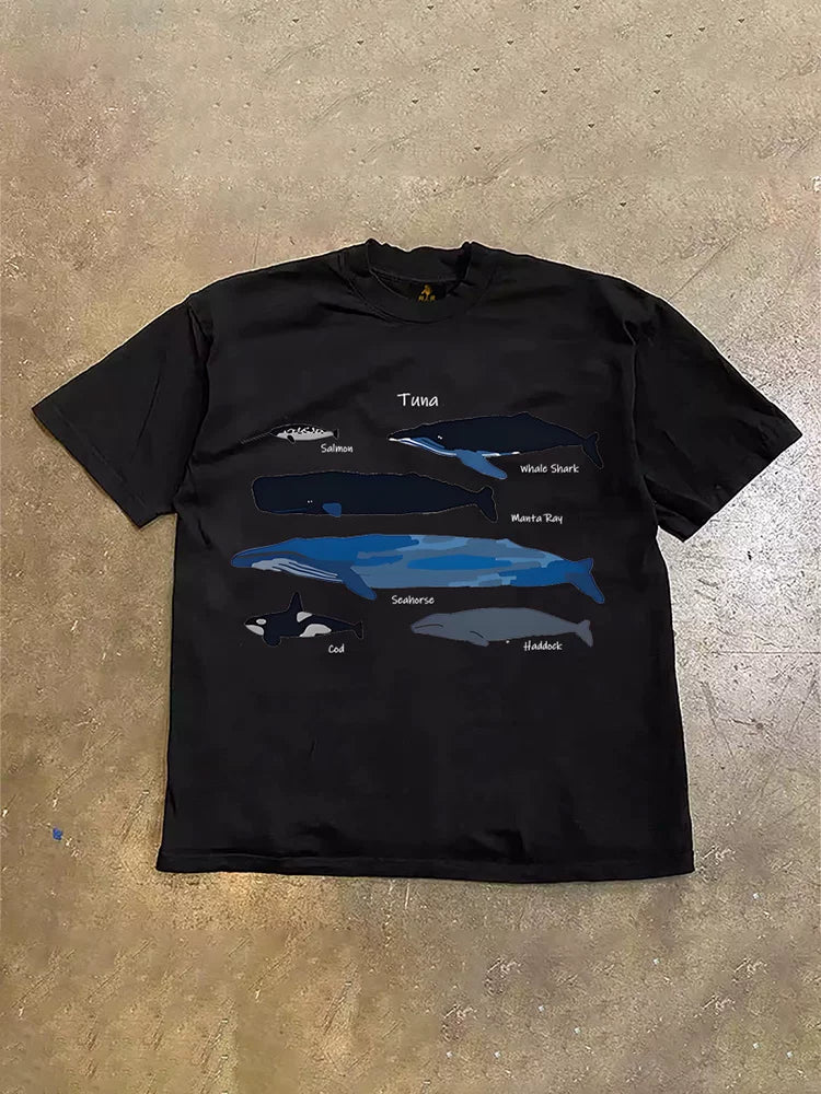 UPUPXIA Lazy Casual Loose Tee