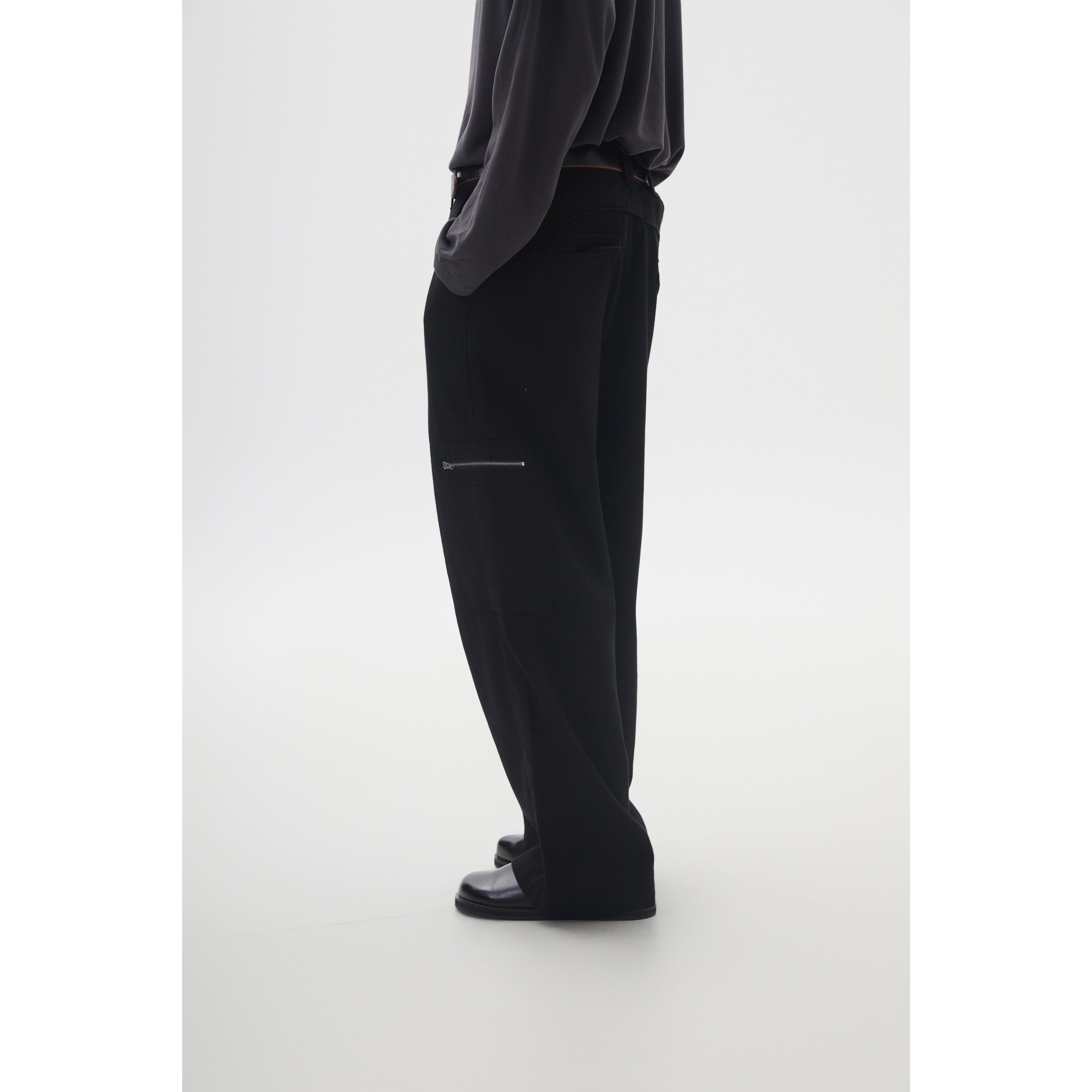 Anniehall Twill Anti-Wrinkle Comfortable Zipper Overalls