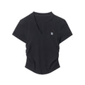 Nariele American Vintage V-neck Hottie Pleated Tee