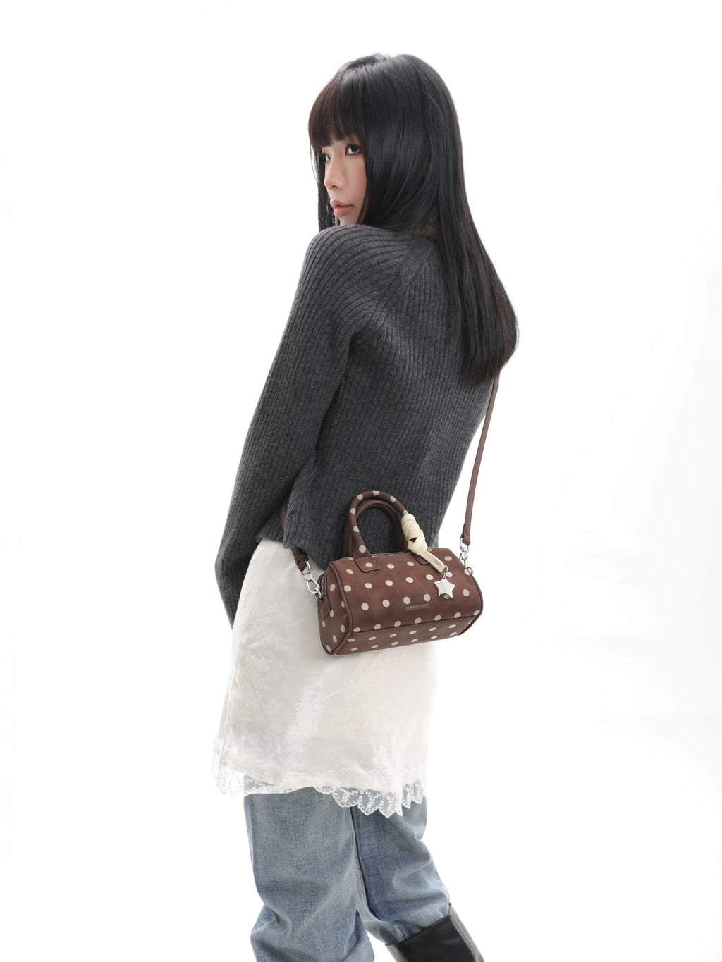 JANDRESS Polka Dot Crossbody Handbag