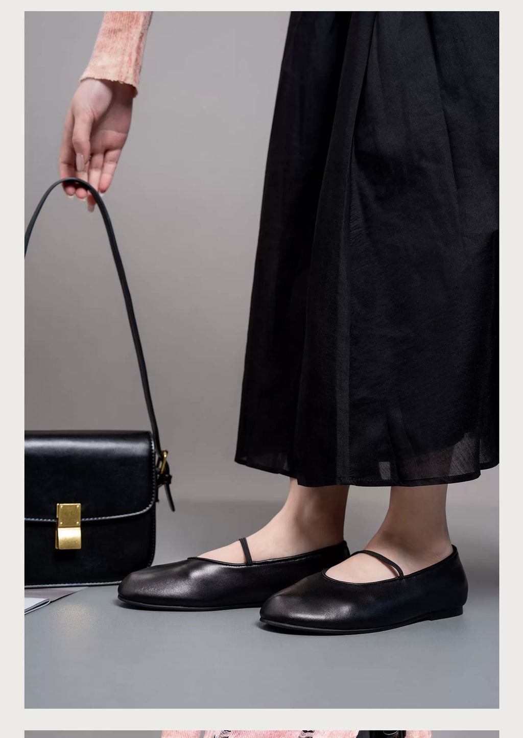 L'aise Retro Minimalist Soft Leather Shoes